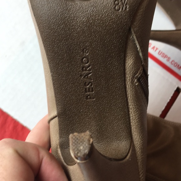 Pesaro Taupe vegan 3.75” heeled lined boots 8.5 - Picture 7 of 12